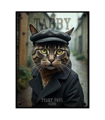 PLAQUE 20X30 CHAT TIGRE C2