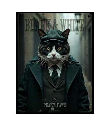 PLAQUE 20X30 CHAT NB C2