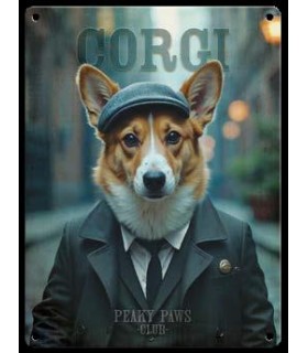 PLAQUE 20X30 WELSH CORGI C2