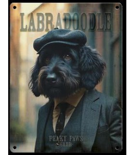 PLAQUE 20X30 LABRADOODLE NOIR C2
