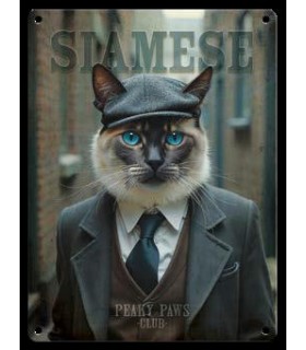 PLAQUE 20X30 CHAT SIAMOIS C2