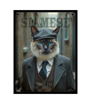 PLAQUE 20X30 CHAT SIAMOIS C2