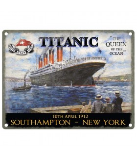PLAQUE 30X40 TITANIC THE QUEEN OF THE OCEAN C2