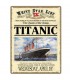 PLAQUE 30X40 TITANIC ADVERTISING FIRST SAILING C2