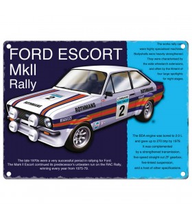 PLAQUE 30X40 ESCORT MKII RALLYE C2 PLAQUE 30X40 ESCORT MKII RALLYE C2