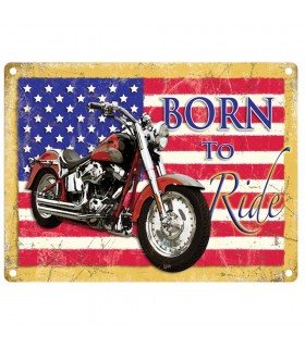 PLAQUE 30X40 BORN TO RIDE C2 PLAQUE 30X40 BORN TO RIDE C2