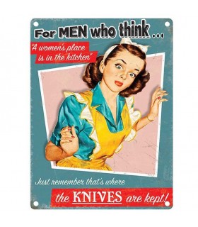 PLAQUE 30X40 THE KNIVES ARE KEPT C2