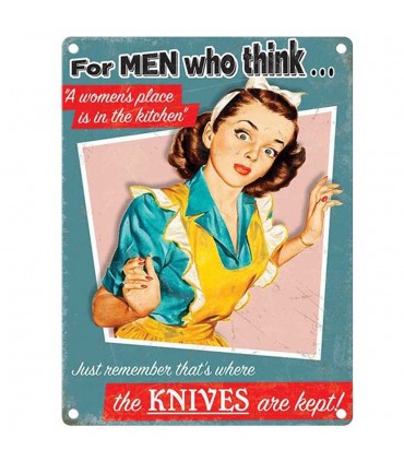 PLAQUE 30X40 THE KNIVES ARE KEPT C2