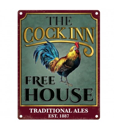 PLAQUE 30X40 COCK INN C2