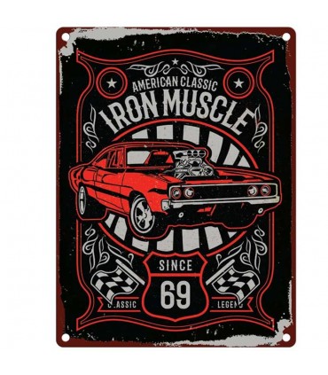 PLAQUE 30X40 IRON MUSCLE SINCE 69 C2