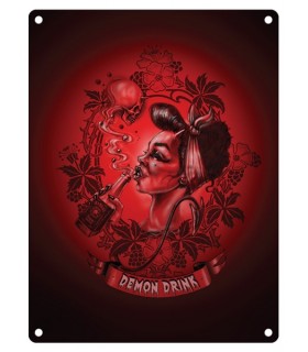 PLAQUE 30X40 DEMON DRINK C2