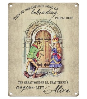 PLAQUE 30X40 QUEEN ALICE & FROG C2