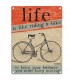 PLAQUE 30X40 LIFE IS LIKE RIDING A BIKE C2