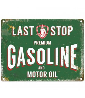 PLAQUE 30X40 LAST STOP GASOLINE C2 PLAQUE 30X40 LAST STOP GASOLINE C2