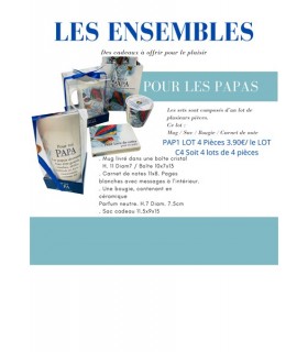 LOT 3 PIECES PAPA ASS C4 LOT 3 PIECES PAPA ASS C4