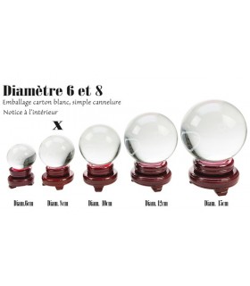 BOULE CRISTAL (DIAM 8 CM) BOULE CRISTAL (DIAM 8 CM)