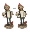 ELFES ACCORDEONISTES 7X6X12 SET DE 4