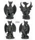 DRAGON GRIS SET DE 4 ASS H.10 CM