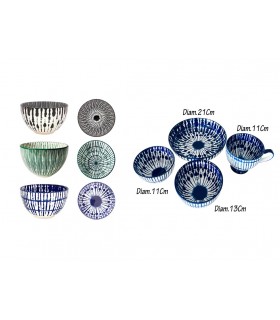 BOL CERAMIQUE AMARI 13X13X8 C6 ASS BOL CERAMIQUE AMARI 13X13X8 C6 ASS