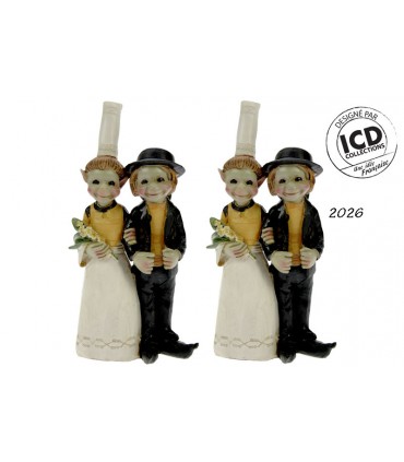 COUPLE ELFES BRETONS SET DE 2 H.15CM 