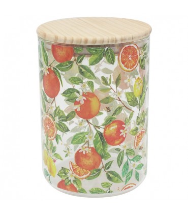 POT VERRE ORANGES/CITRONS 11X11X16 C2