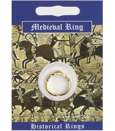 BAGUE MEDIEVALE DOREE C10