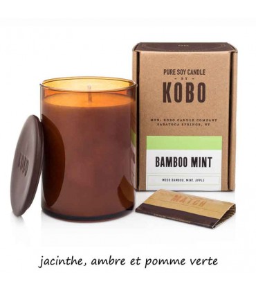 BOUGIE WOODBLOCK BAMBOO MINT 425G