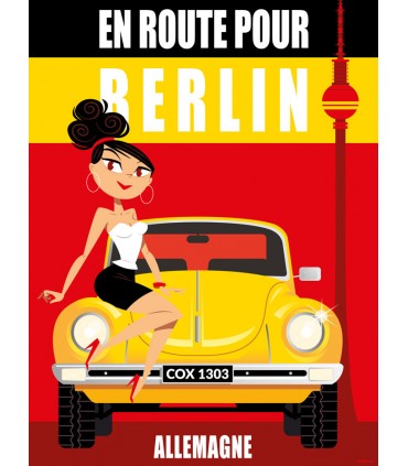 PLAQUE 30X40 VOITURE COX1303 BERLIN C2