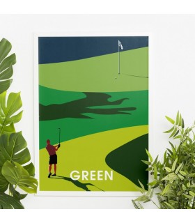 AFFICHE GOLF 30X40