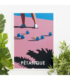 AFFICHE PETANQUE 30X40