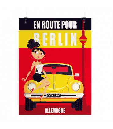 AFFICHE VOITURE COX1303 BERLIN 30X40