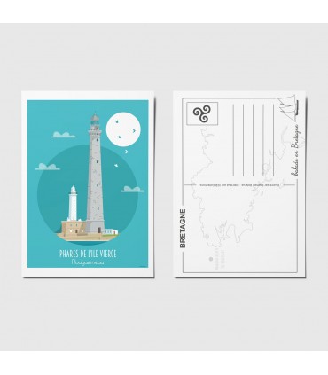 CARTE POSTALE PHARES ILE VIERGE 10.5X15 C24