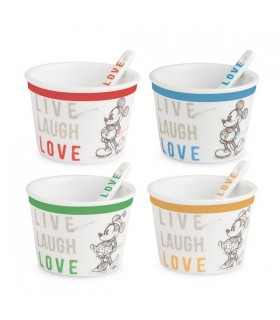 COUPE A GLACE MICKEY/MINNIE 250ML SET DE 4 ASS