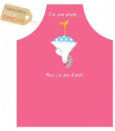 TABLIER ROSE POULE AU POT  C2*