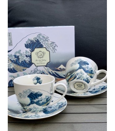 SET 2 TASSES+SOUCOUPES 280ML HOKUSAI