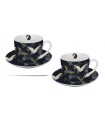 SET 2 TASSES+SOUCOUPES 280ML CRANES BY NIGHT