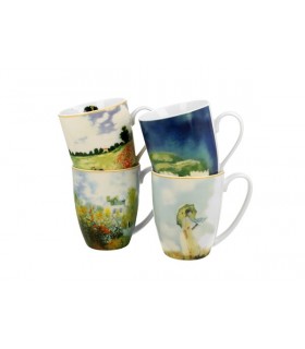SET 4 MUGS 360ML MONET ASS