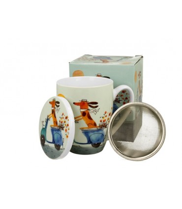 TISANIERE FILTRE 360ML CHIEN SCOOTER C3