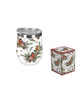 MUG THERMIQUE 320ML CHRISTMAS BIRDS C2