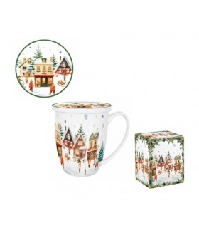 TISANIERE FILTRE 430ML CHRISTMAS VILLAGE C3