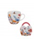 MUG 460ML PANIER FLEURS PRINTEMPS SET DE 4