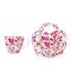 MUG 460ML COEURS ROSES PANIER SET DE 4