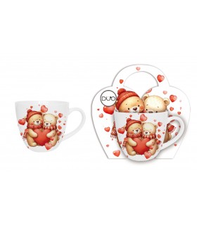 MUG 460ML OURS COEURS PANIER SET DE 4