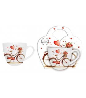 MUG 460ML VELO COEURS PANIER SET DE 4