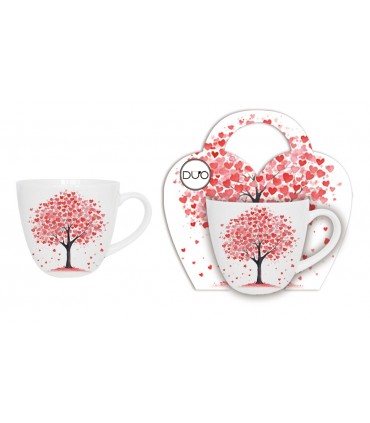 MUG 460ML ARBRE DE VIE COEURS PANIER SET DE 4