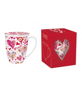 TISANIERE 350ML COEURS ROSES C3
