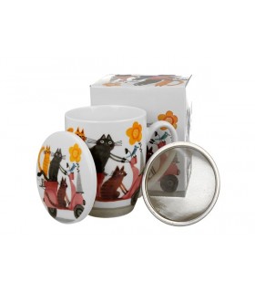 TISANIERE FILTRE 430ML CHATS SCOOTER C3