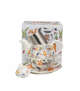 SOLITAIRE PORCELAINE LAZY CHATS 200/300ML C2