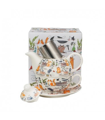 SOLITAIRE PORCELAINE LAZY CHATS 200/300ML C2