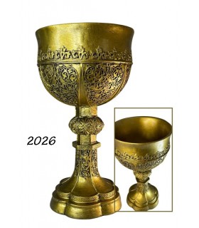 CALICE MEDIEVAL COULEUR BRONZE H.23 cm